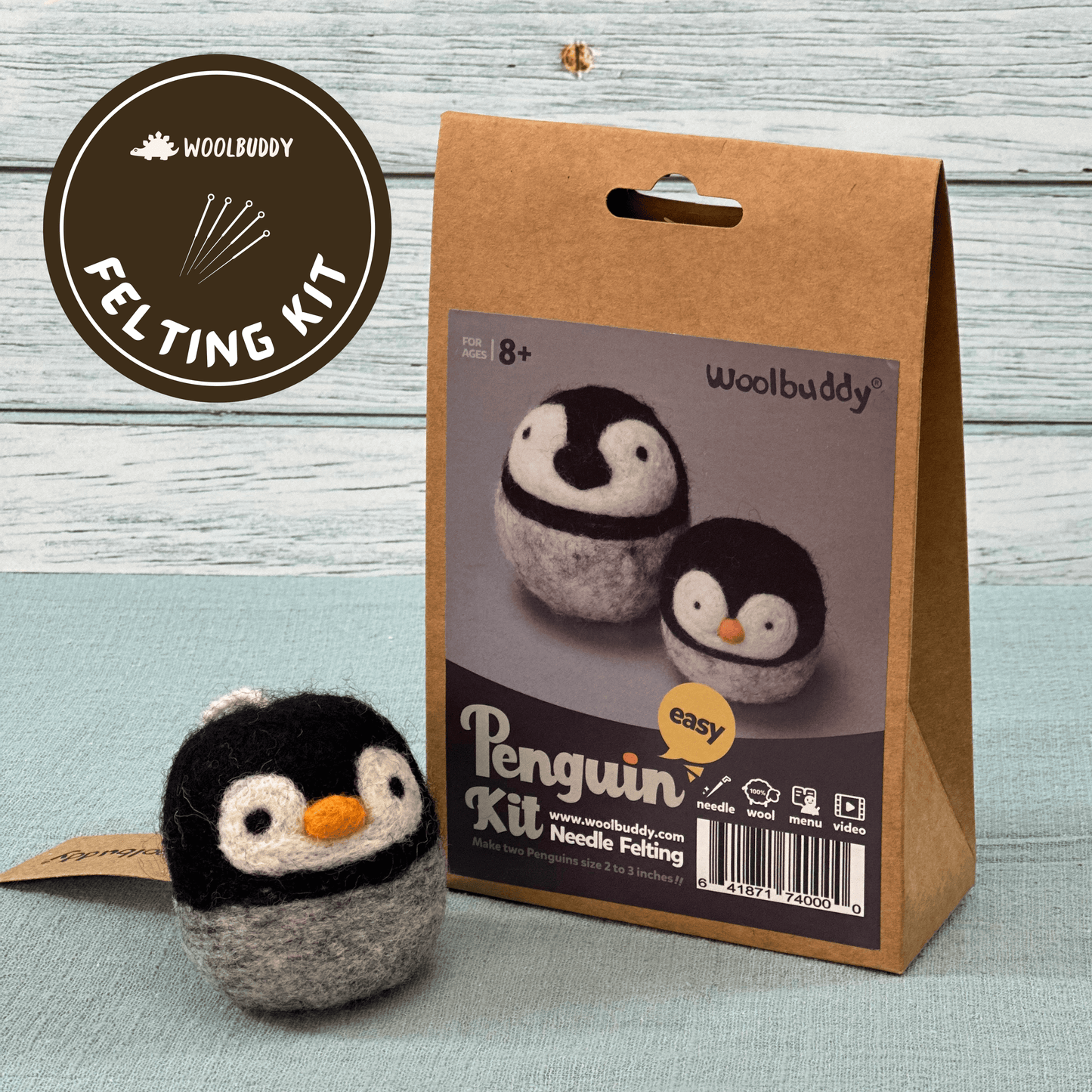 Woolbuddy DIY Needle Felting Kit – Penguin