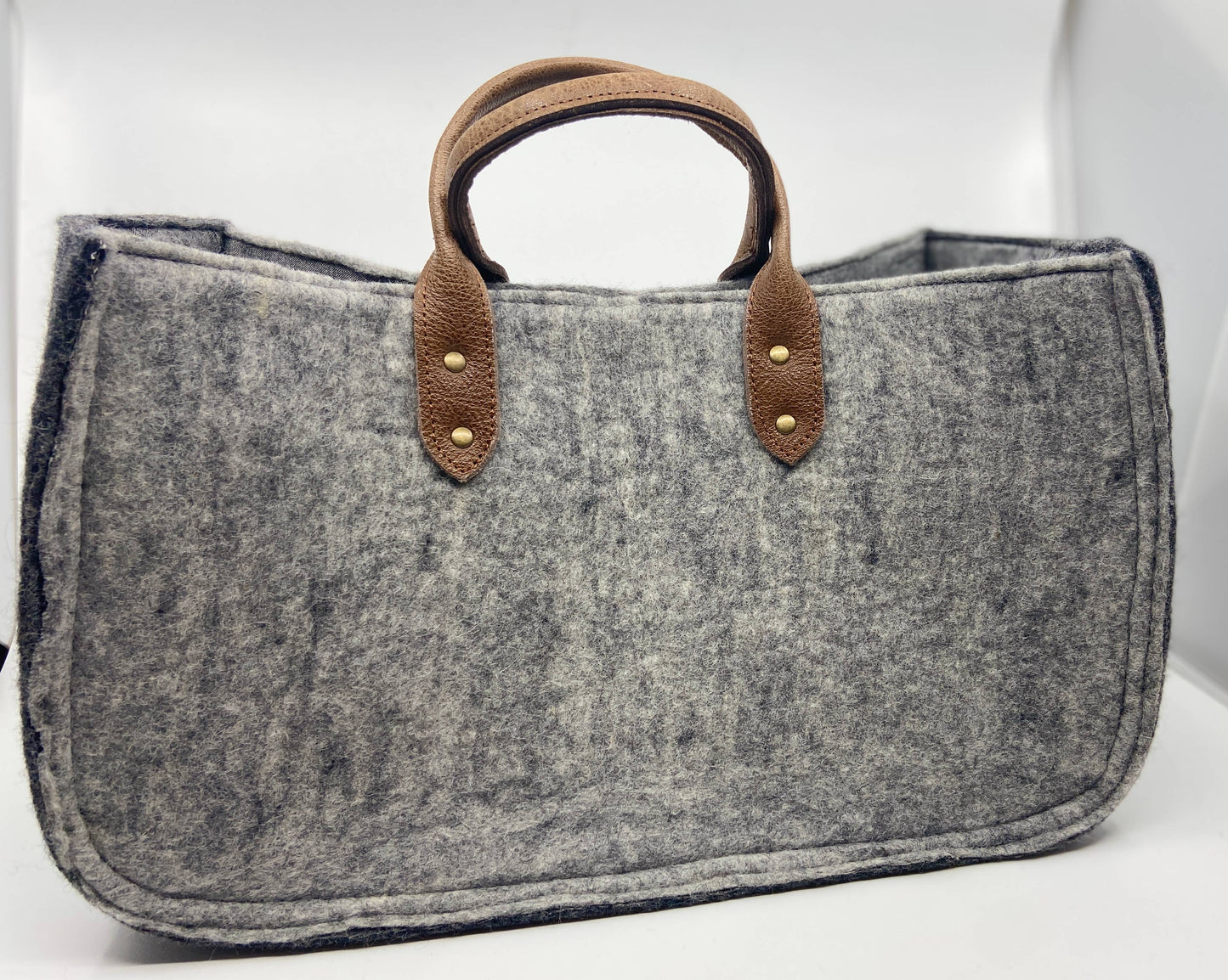 The Grab-&-Go Carry All | Felt Wool Tote Bag | Plum