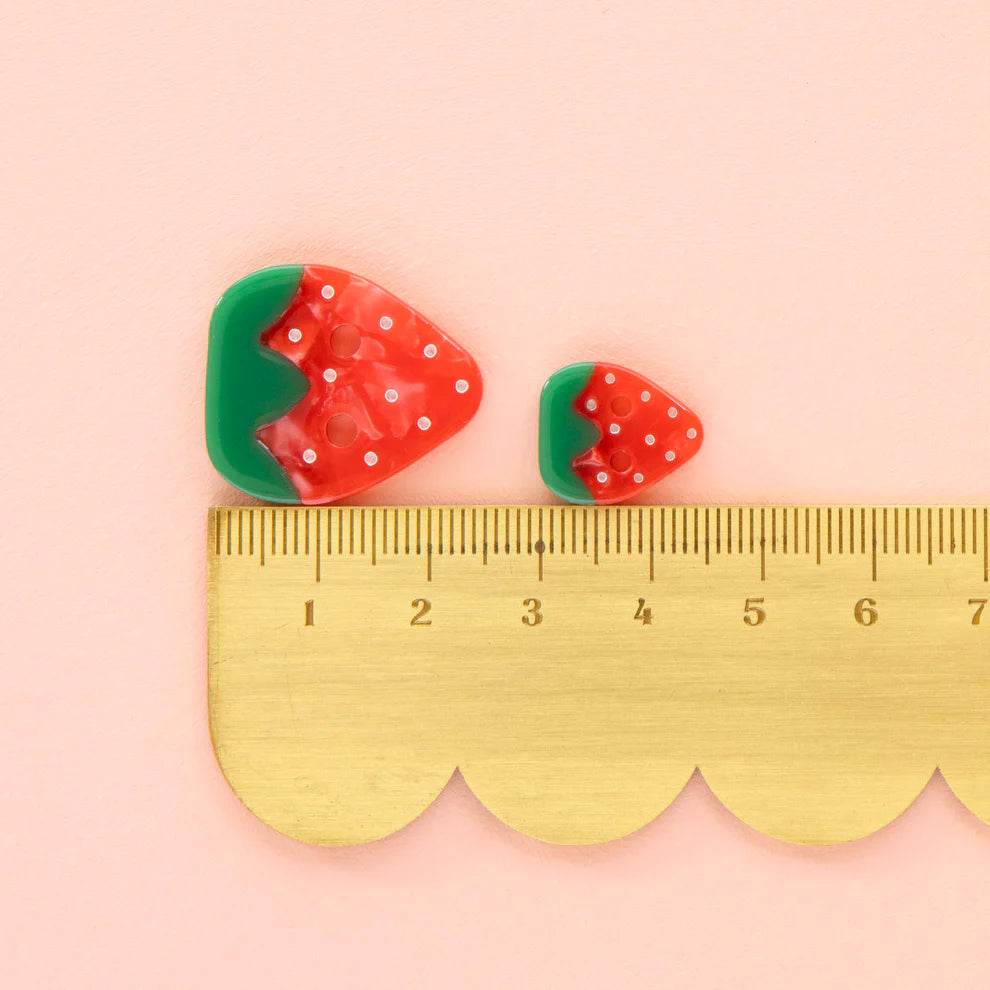 Sarah Hearts Strawberry Buttons