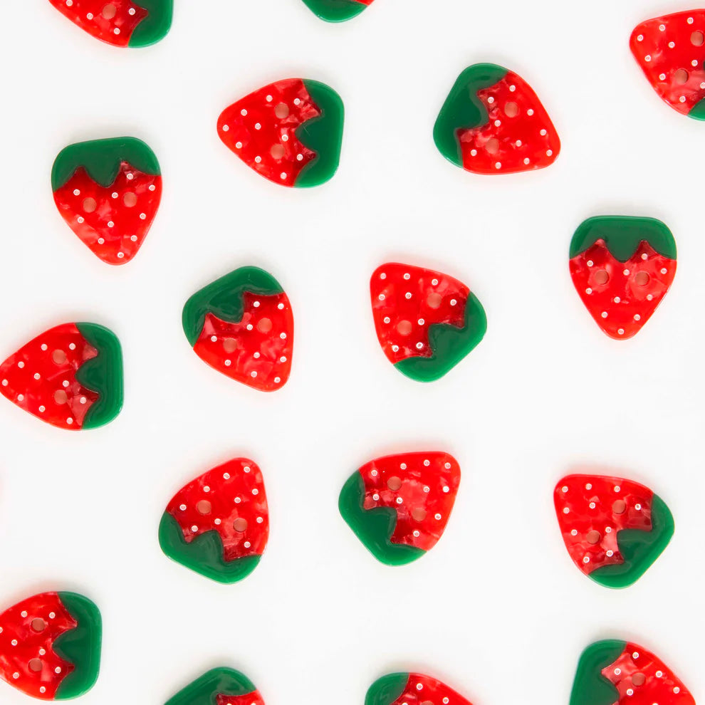 Sarah Hearts Strawberry Buttons