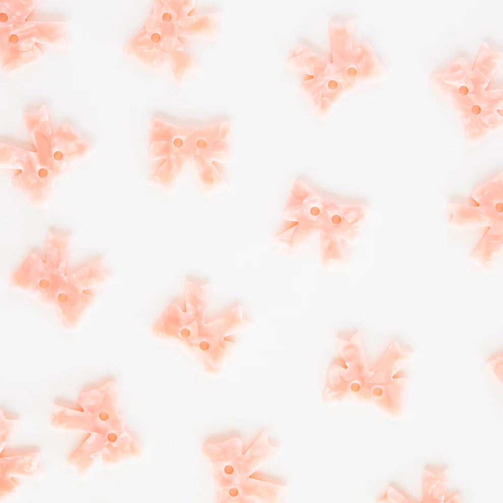 Sarah Hearts Pink Bow Buttons