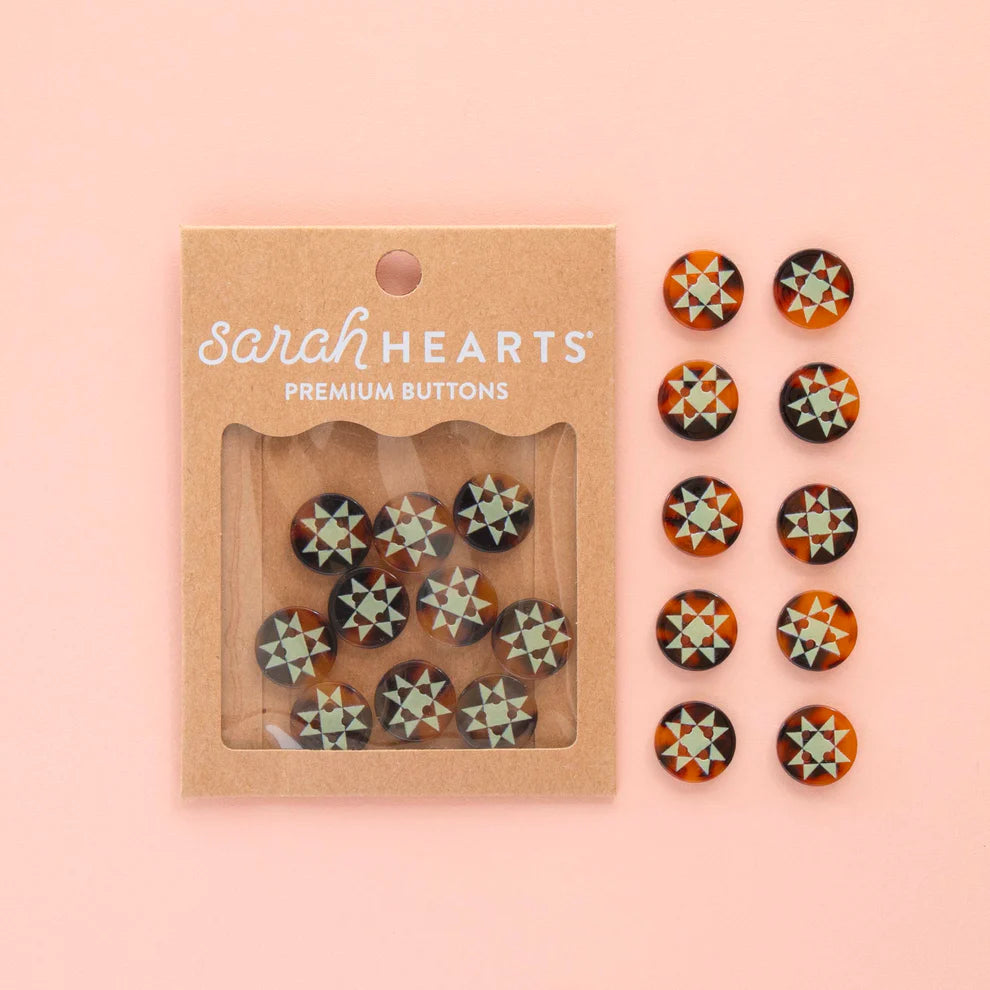 Sarah Hearts Quilt Star Buttons