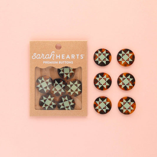 Sarah Hearts Quilt Star Buttons
