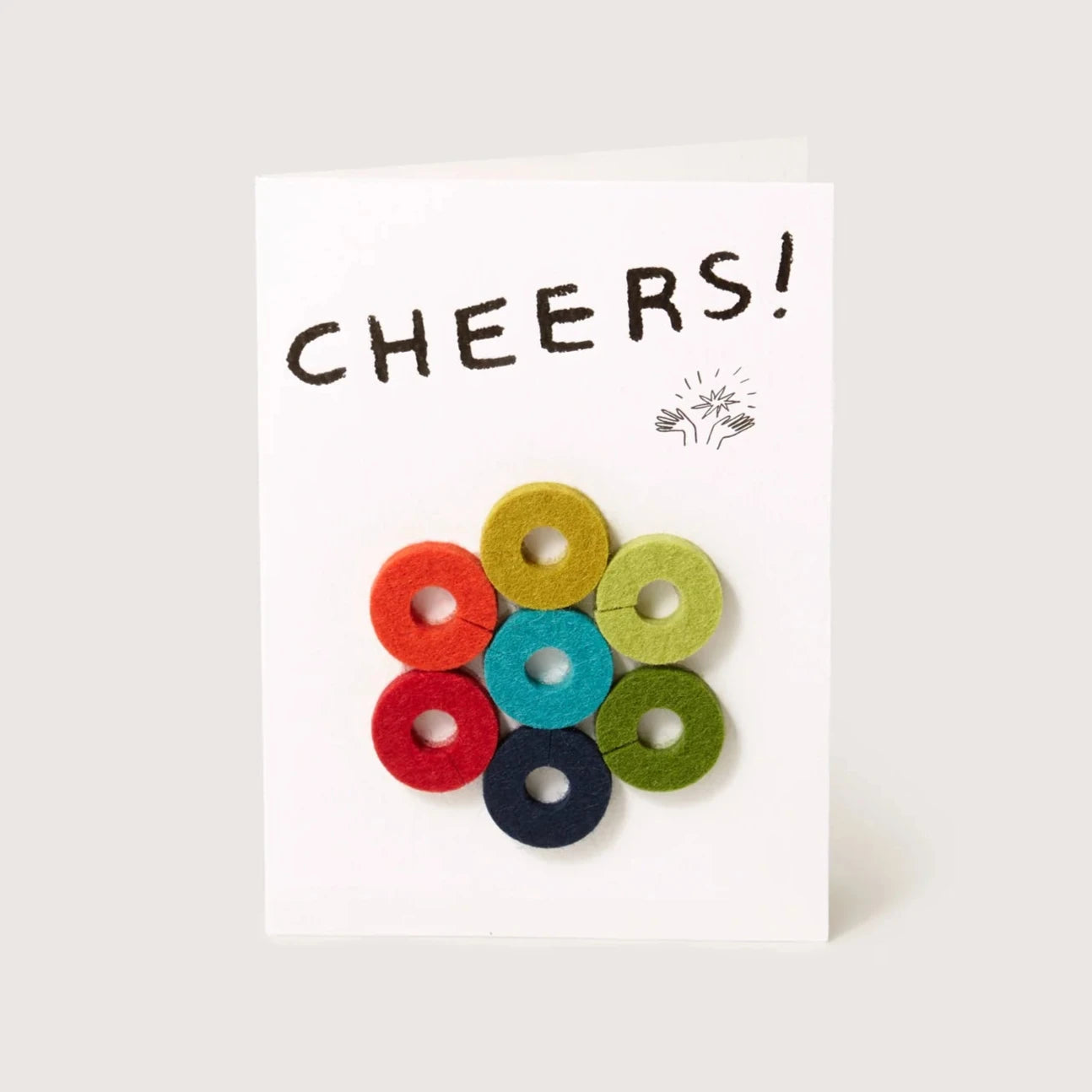 Cheers! Felt Wine-Ote's Greeting Card