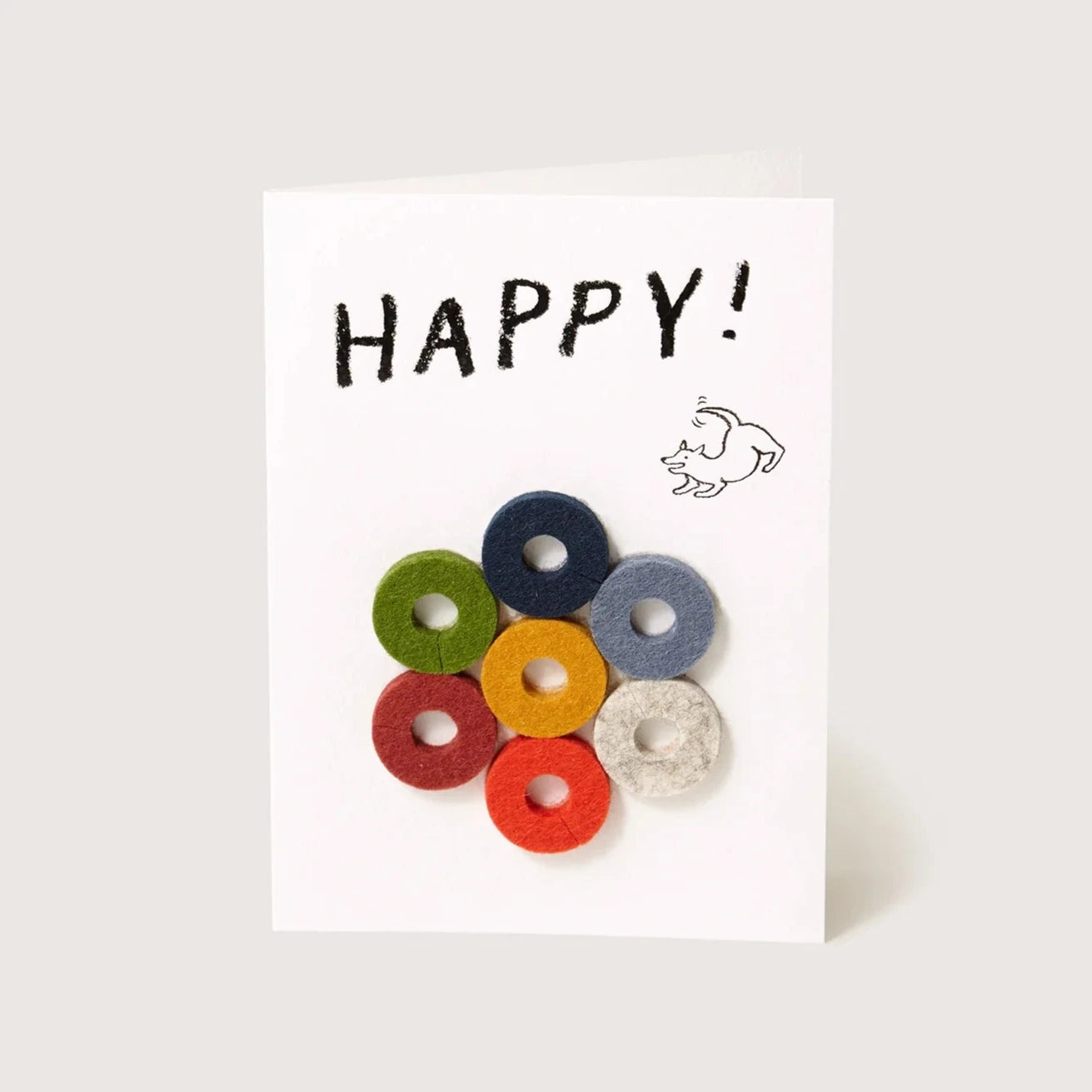 Happy! Felt Wine-Ote's Greeting Card