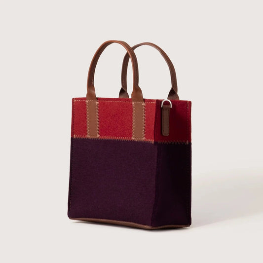 Aubergine & Rosewood Jaunt Merino Wool Tote