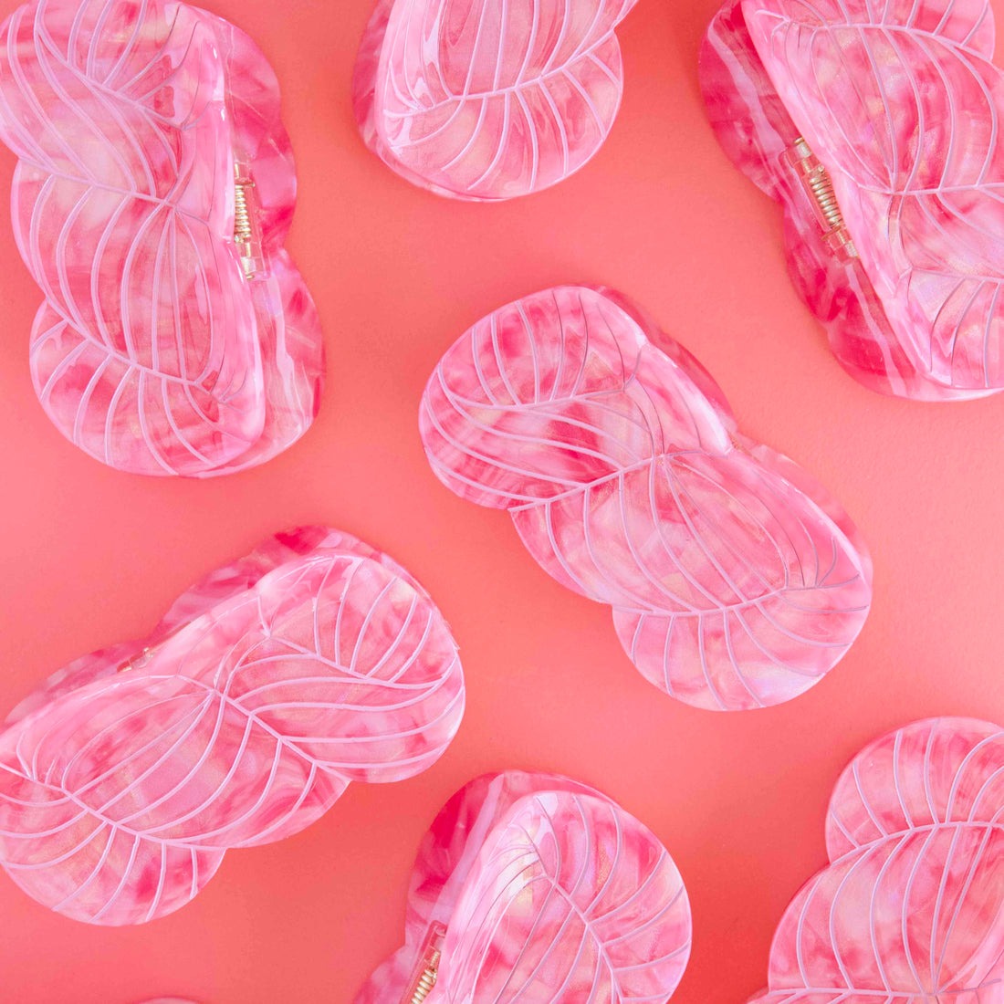 Sarah Hearts Pink Yarn Skein Hair Claw Clip