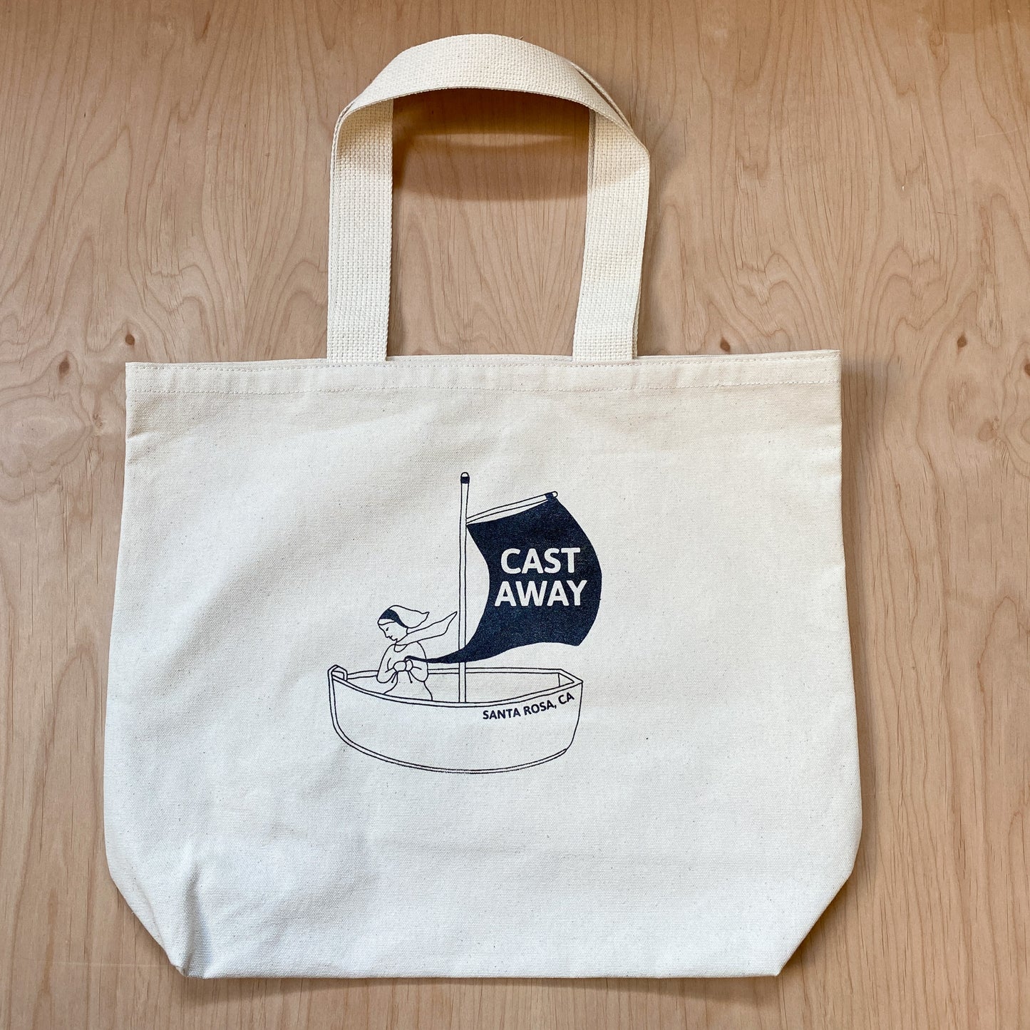Cast Away Logo Tote Bag- Organic Cotton