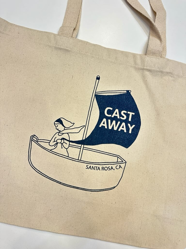 Cast Away Logo Tote Bag- Organic Cotton