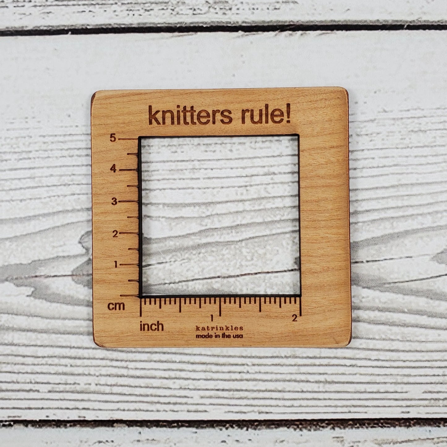 Katrinkles Knitter's Rule - 2" Gauge Swatch Ruler