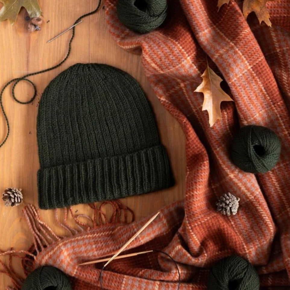 Toft Learn to Knit Hat Kit - Kale