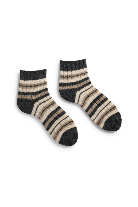 lisa b. - Striped Rib Shortie - Mushroom