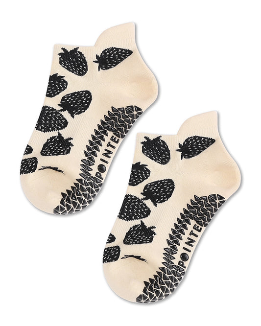 Pointe Studio - Women's Berry Full Foot Grip Sock Black