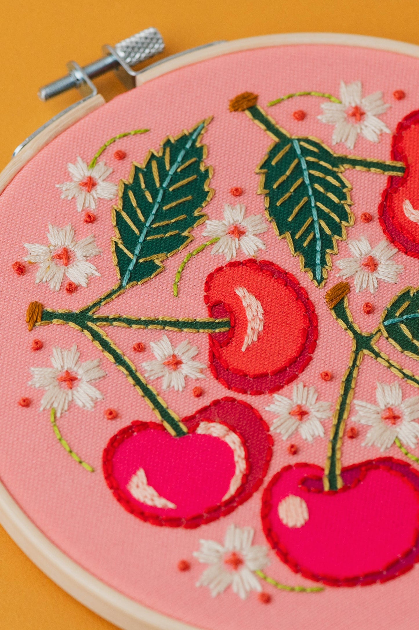 Rikrack Cherries Embroidery Kit