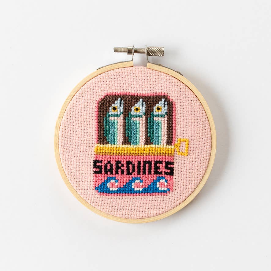 Cotton Clara Sardines Cross Stitch Kit