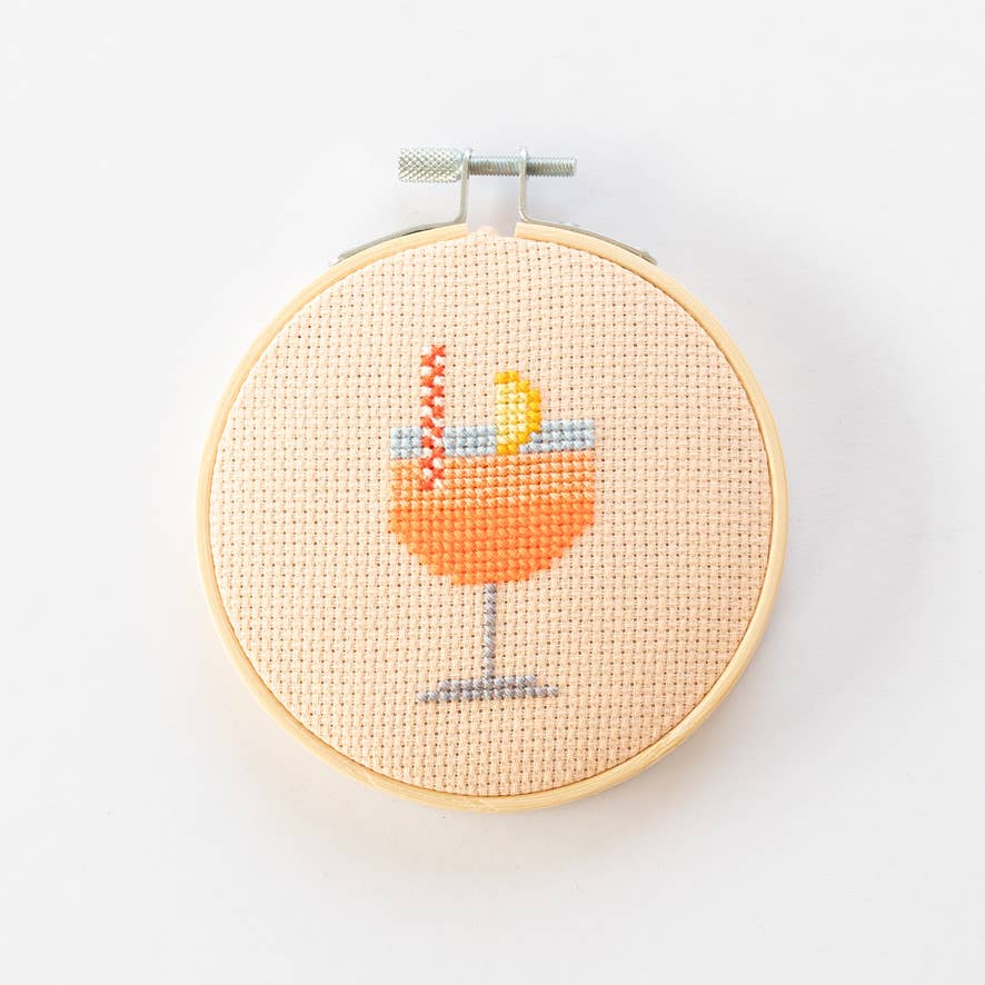 Cotton Clara Aperol Cocktail Cross Stitch Kit