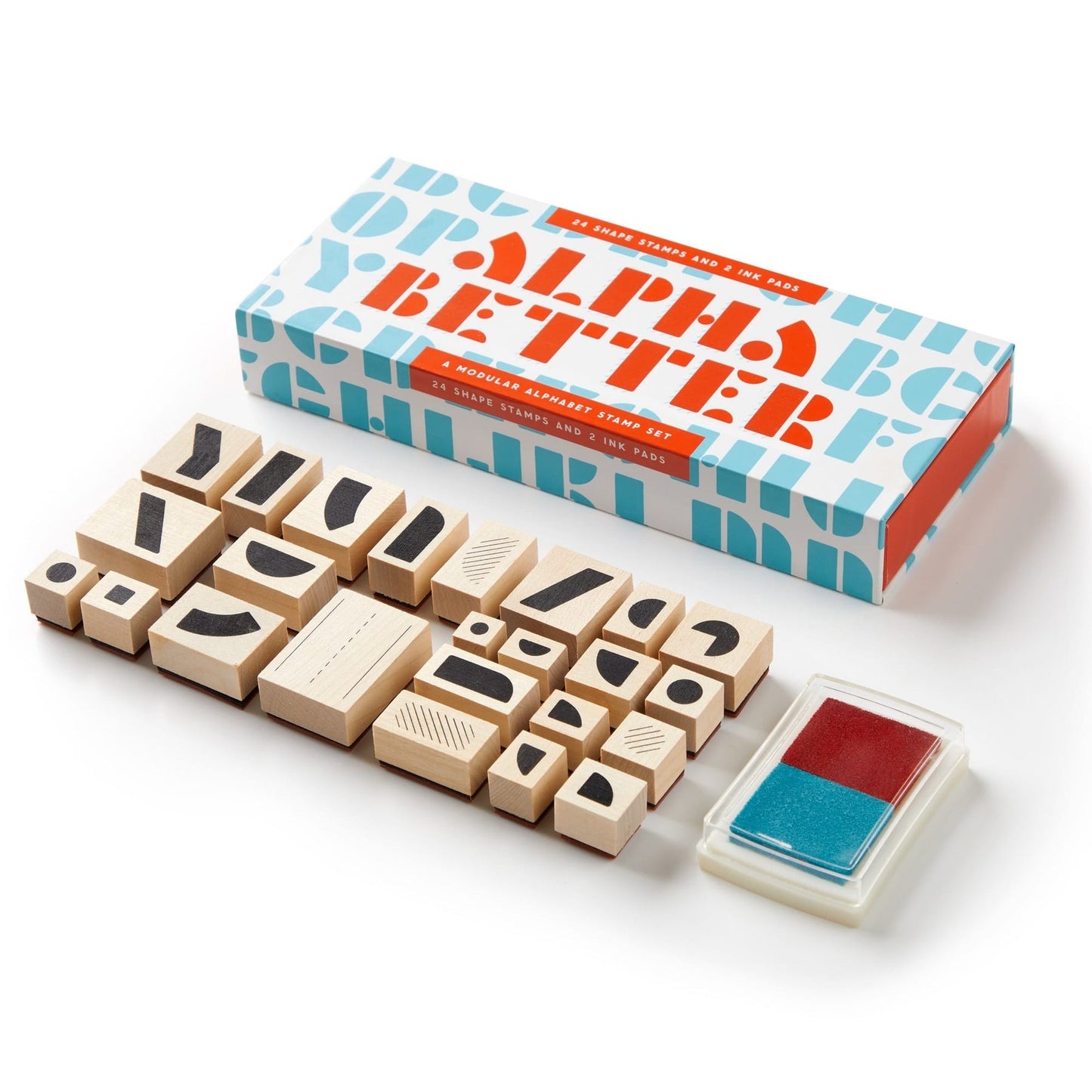 Alpha Better Stamp Set: 24 Stamps + 2 Ink Pads