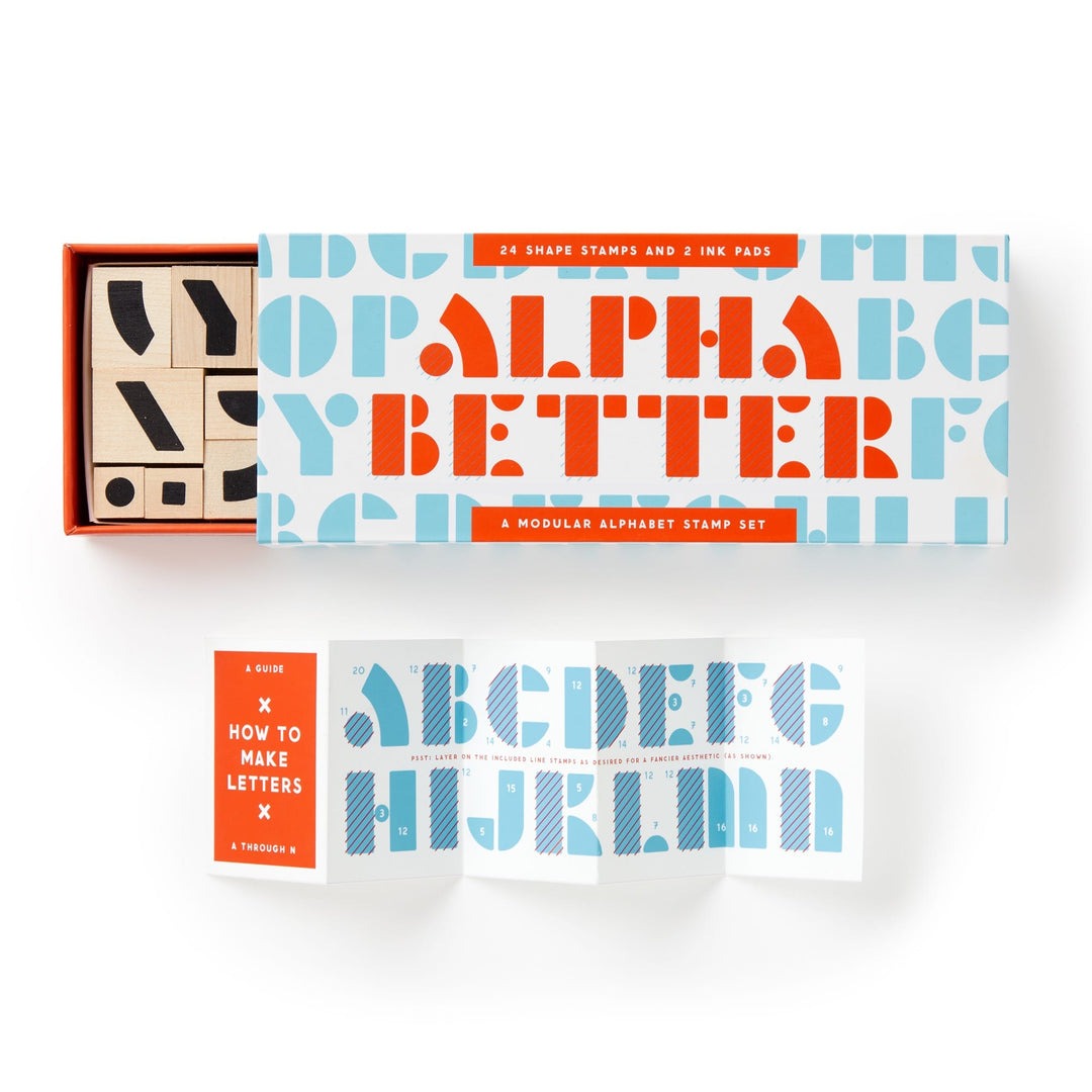 Alpha Better Stamp Set: 24 Stamps + 2 Ink Pads