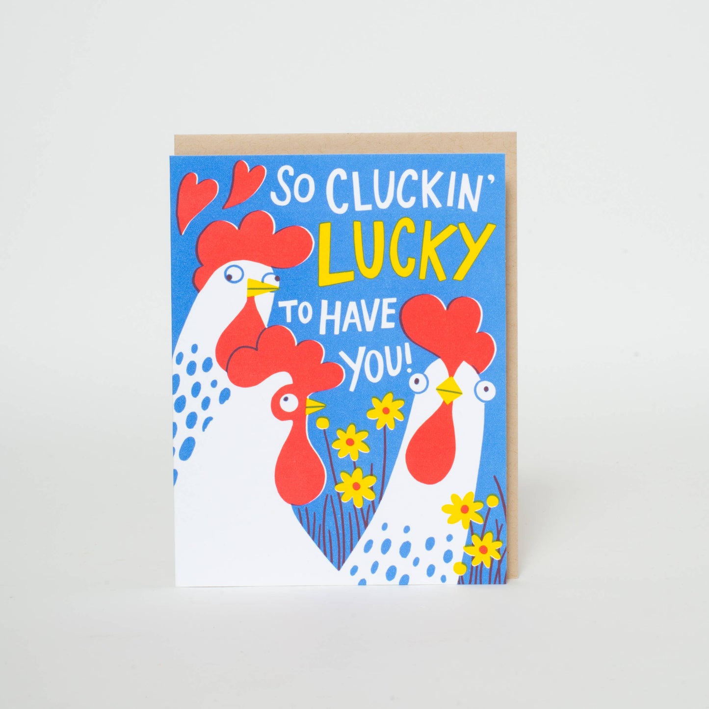 Chicken Love Punny Letterpress Card