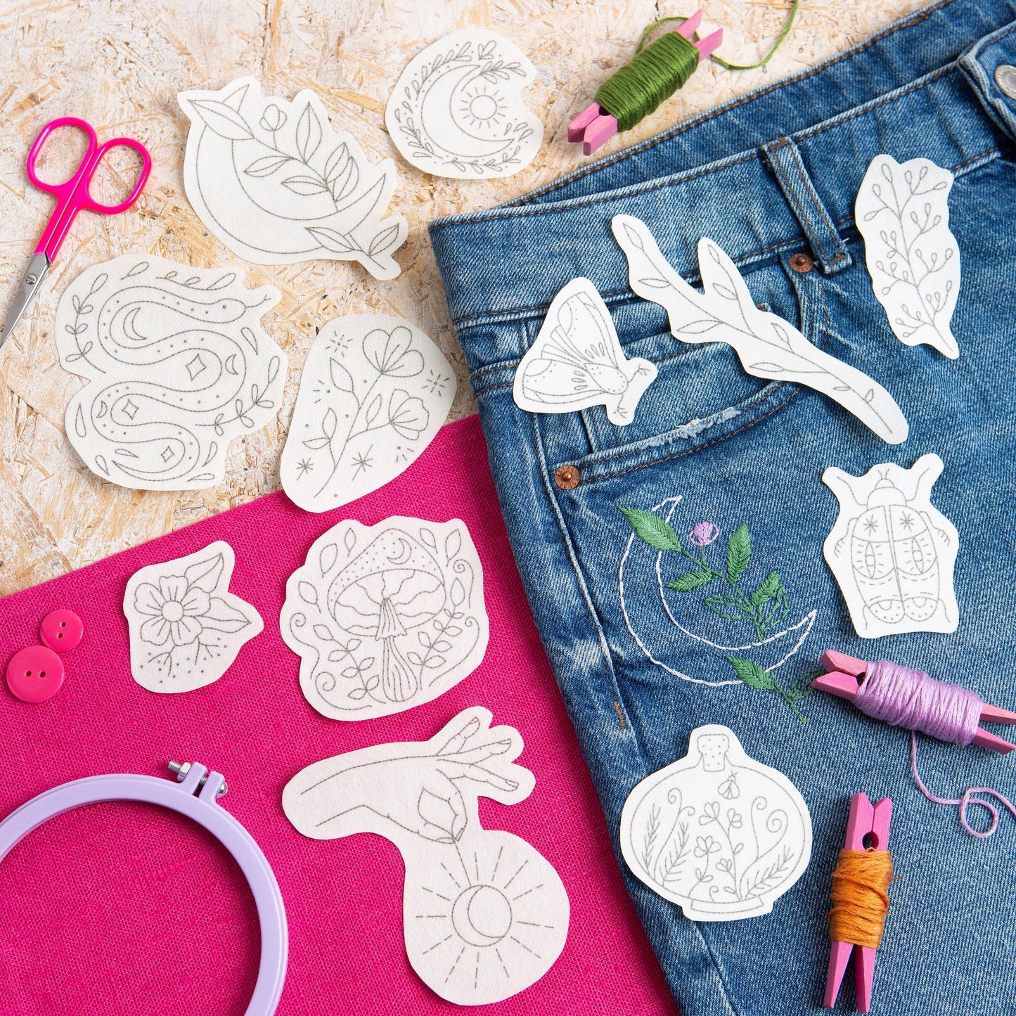 Moon Garden - Stick & Stitch Embroidery Pack