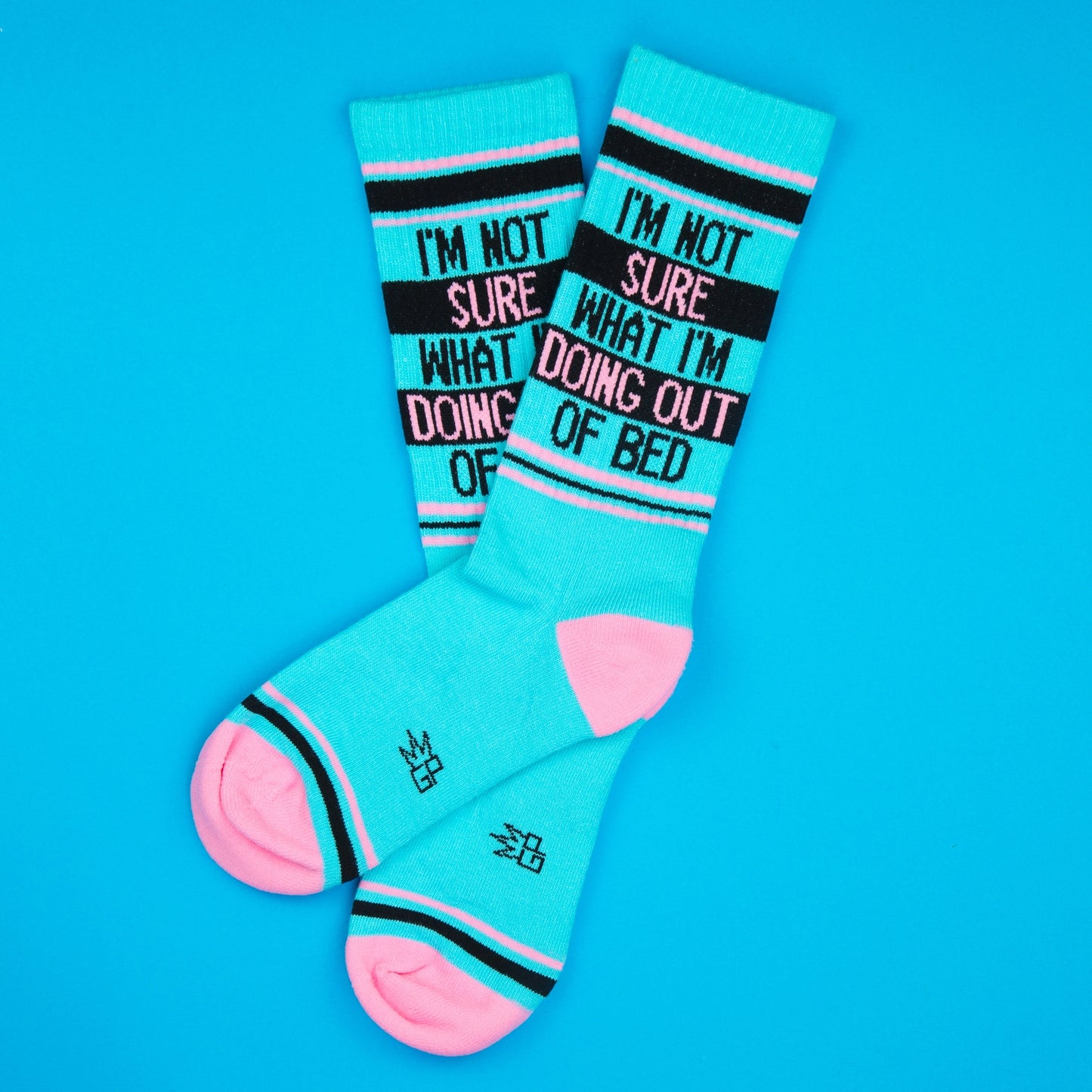 Gumball Poodle - I'm Not Sure What I'm Doing Out of Bed Gym Crew Socks