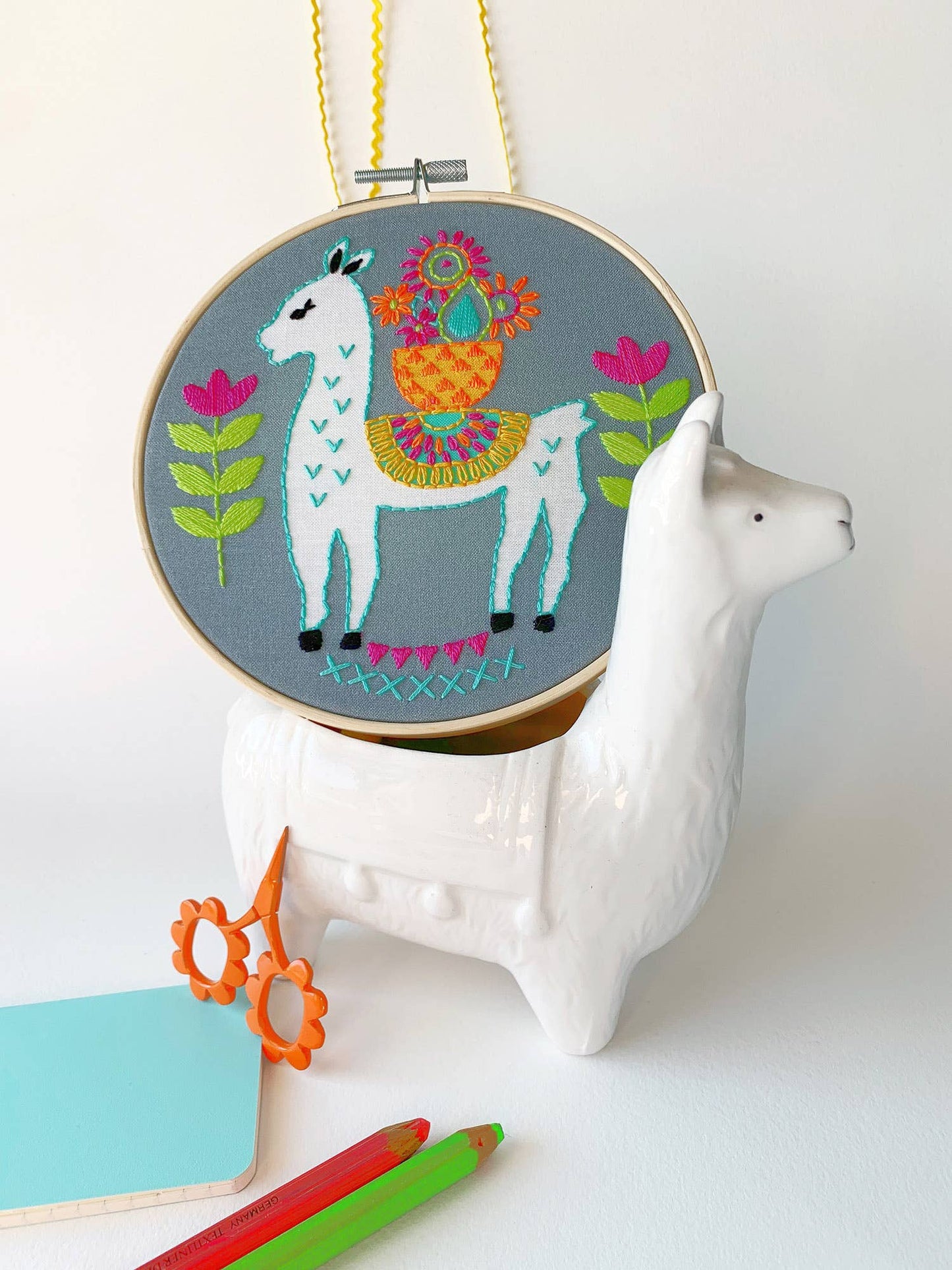 Rikrack Llama Embroidery Kit