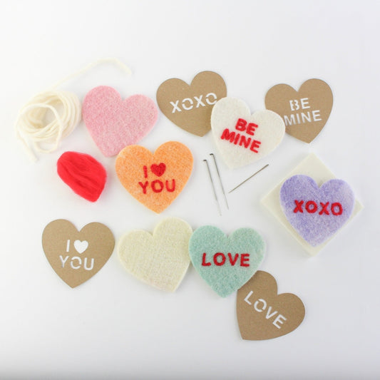 Sheep Creek Studio Candy Hearts Felting Craft Kit