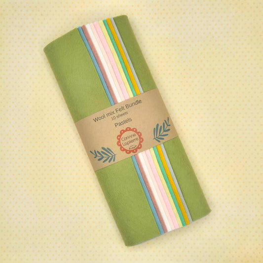 Felt Bundle of 10 Sheets - 10 themes: Pastels