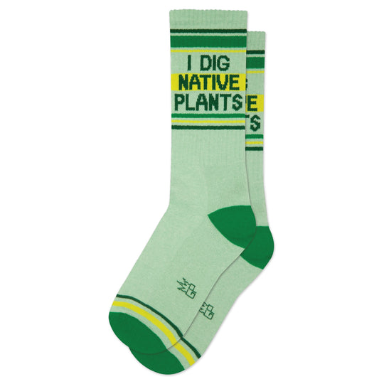 Gumball Poodle - I Dig Native Plants Gym Crew Socks
