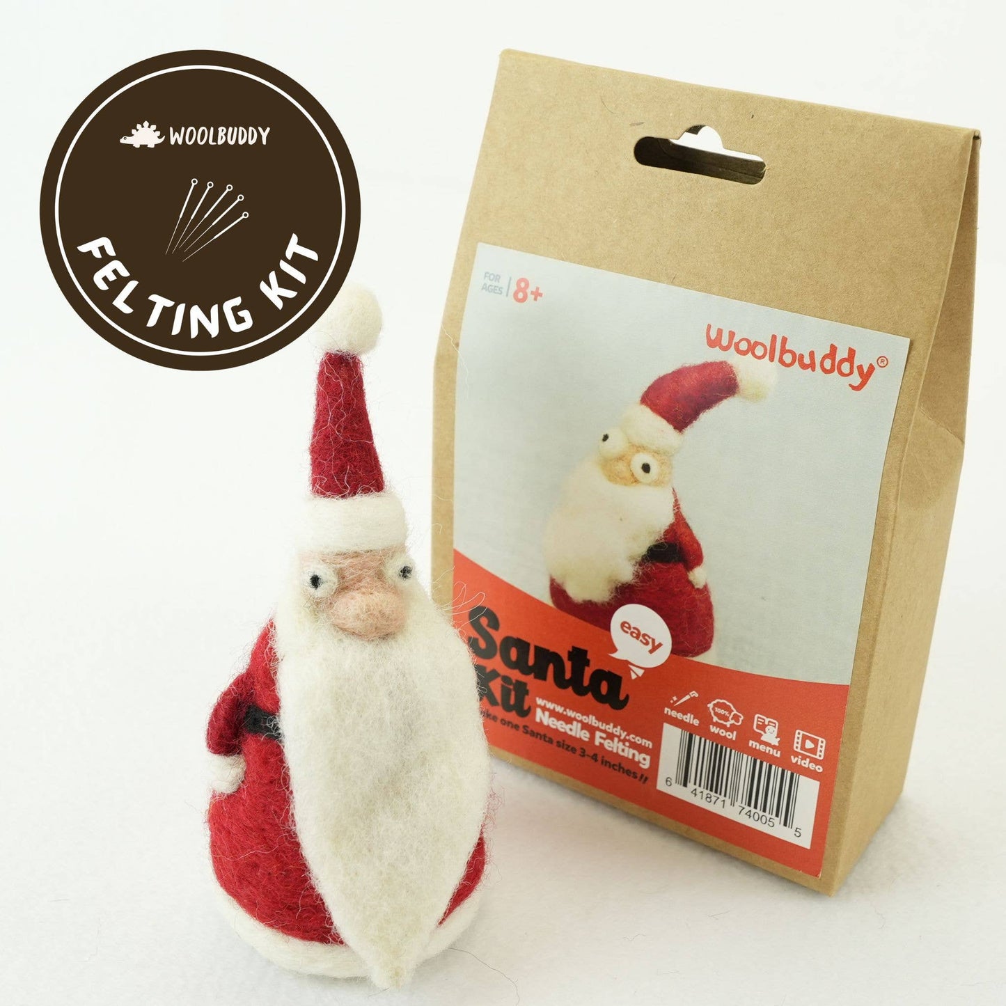 Woolbuddy DIY Needle Felting Kit - Santa