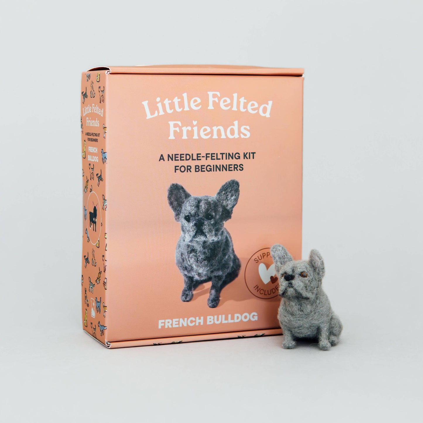 Little Felted Friends: French Bulldog Needle-Felting Kit