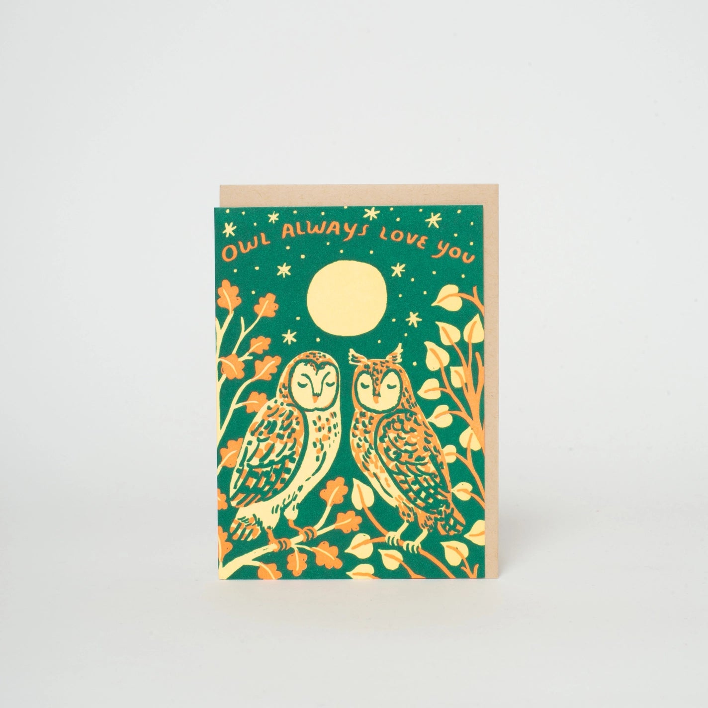 Owl Love Mini Letterpress Card