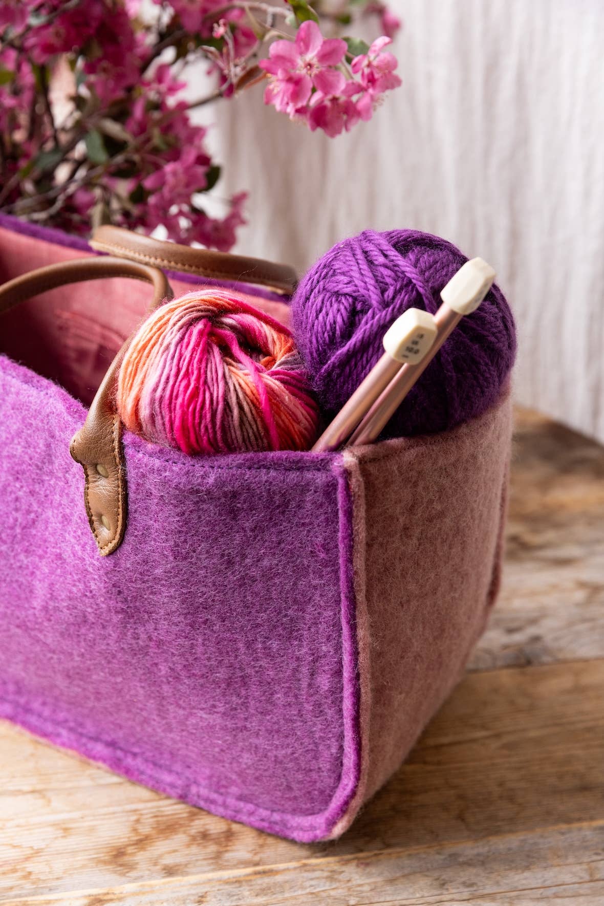 The Grab-&-Go Carry All | Felt Wool Tote Bag | Lupin