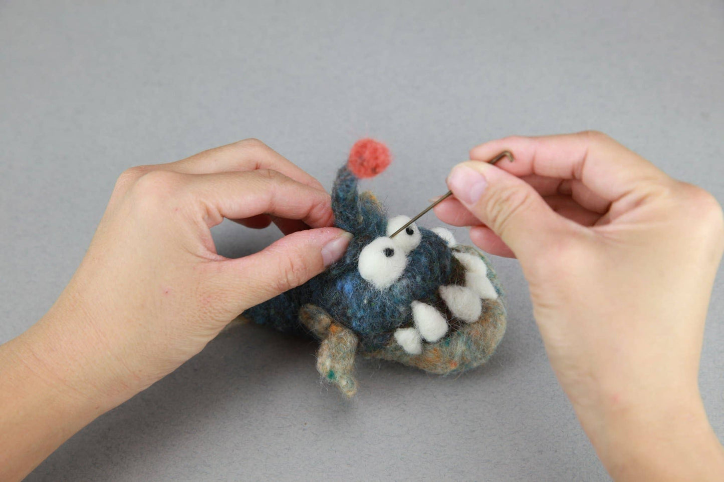 Woolbuddy DIY Needle Felting Kit -Anglerfish