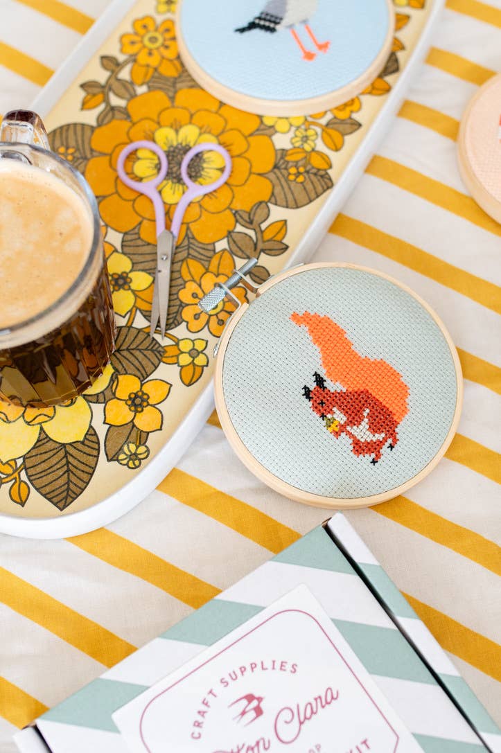 Cotton Clara Squirrel Cross Stitch Kit