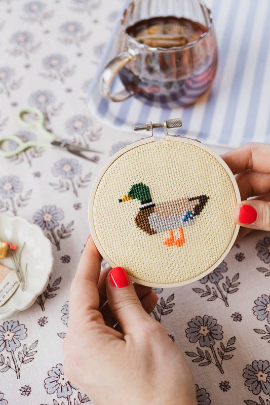 Cotton Clara Duck Cross Stitch Kit for Beginners