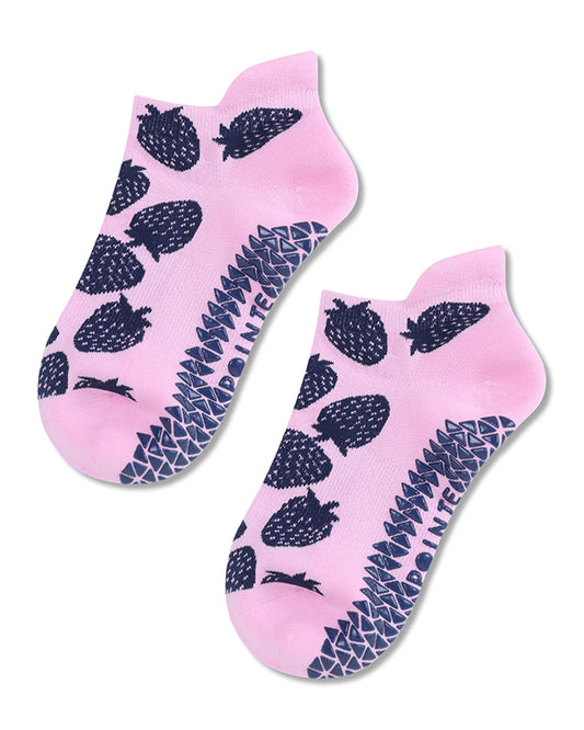 Pointe Studio - Women's Berry Full Foot Grip Sock Pink