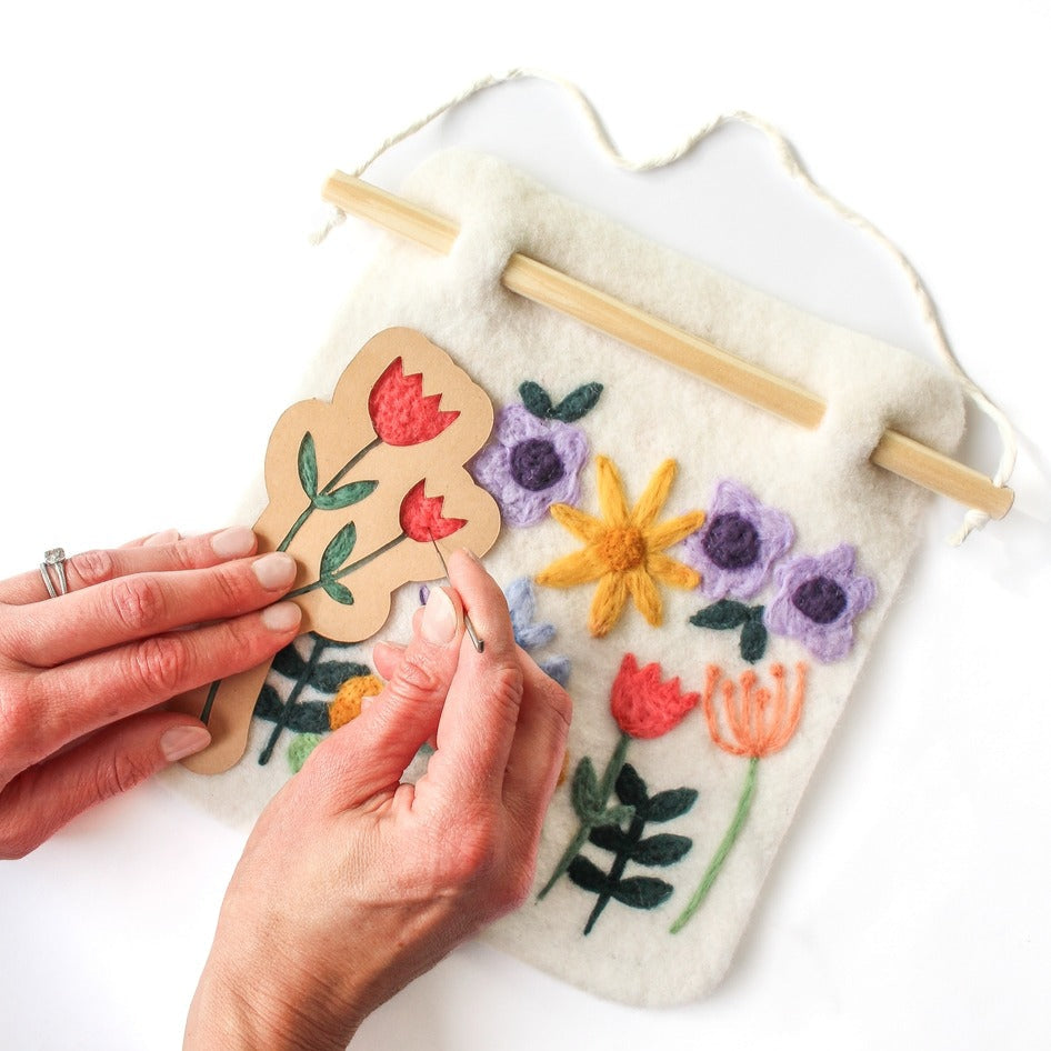 Sheep Creek Studio Wildflower Banner Felting Kit