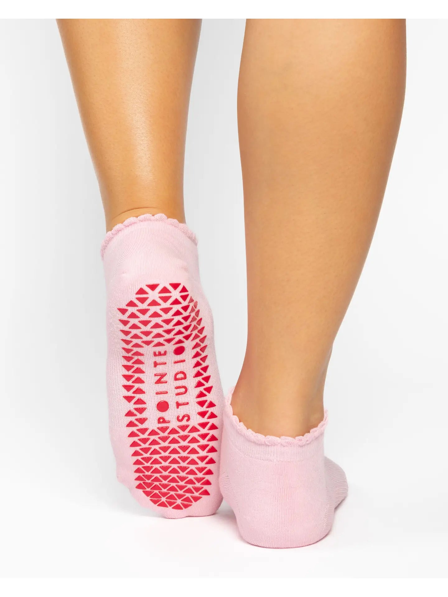 Pointe Studio - Women's Happy Full Foot Grip Sock Pink