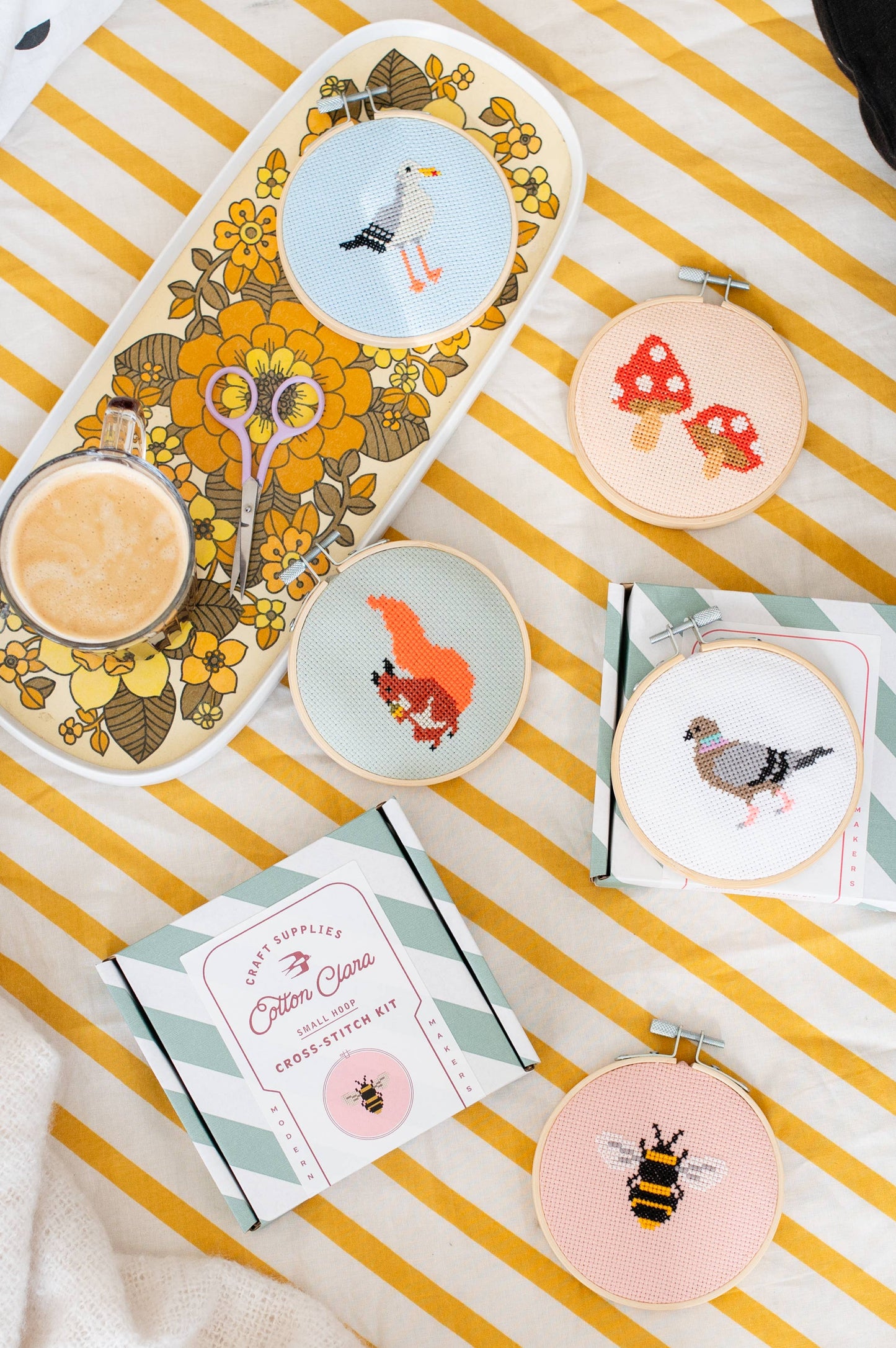 Cotton Clara Bumble Bee Cross Stitch Kit