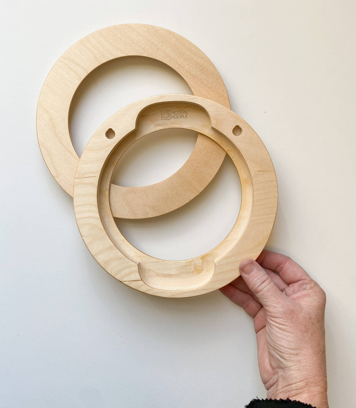 Modern Embroidery Hoop Frame for 6" Hoops: Caramel / Square