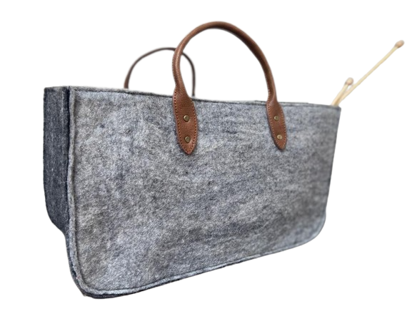 The Grab-&-Go Carry All | Felt Wool Tote Bag | Lupin