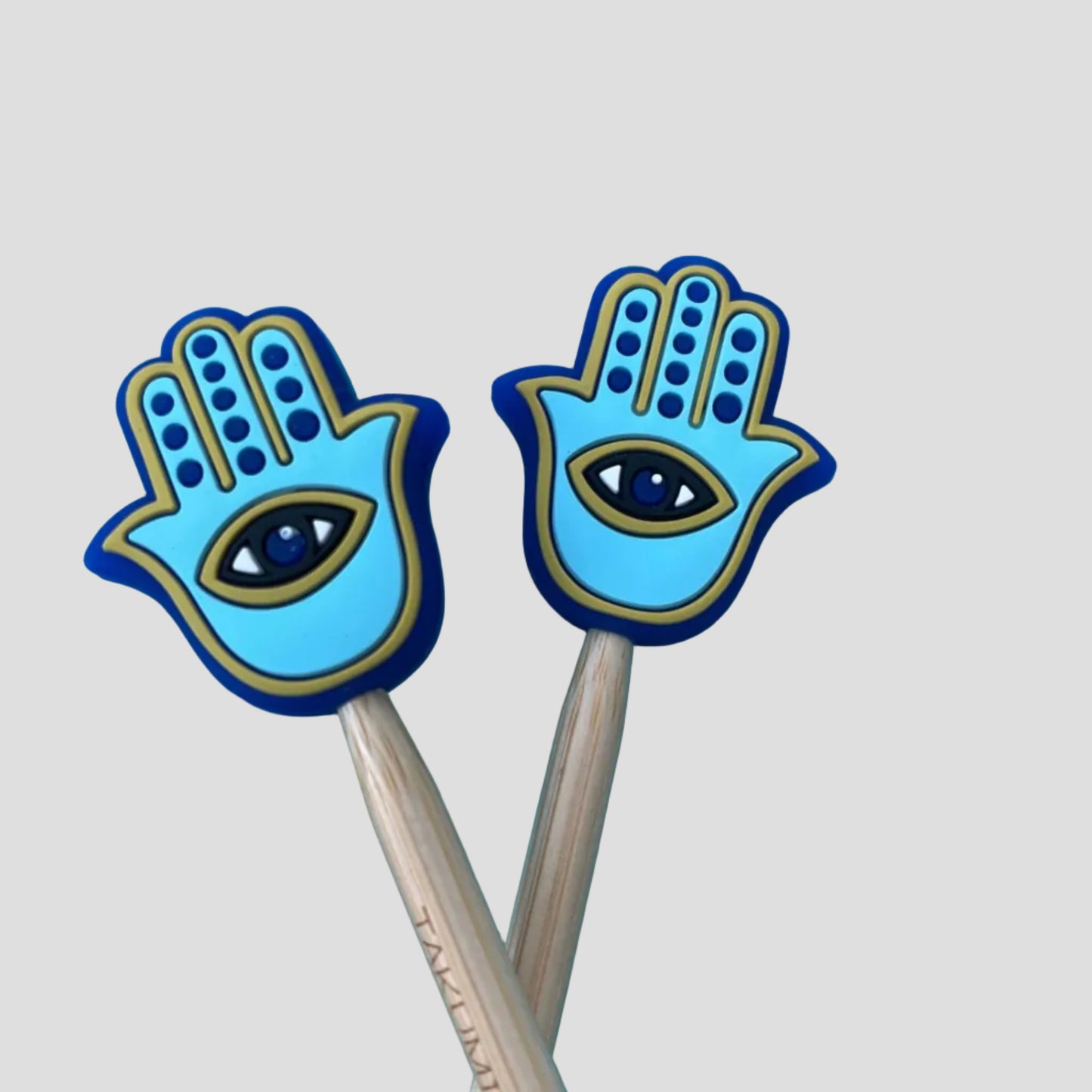 Hamsa Hand Evil Eye Knitting Needle Point Protectors