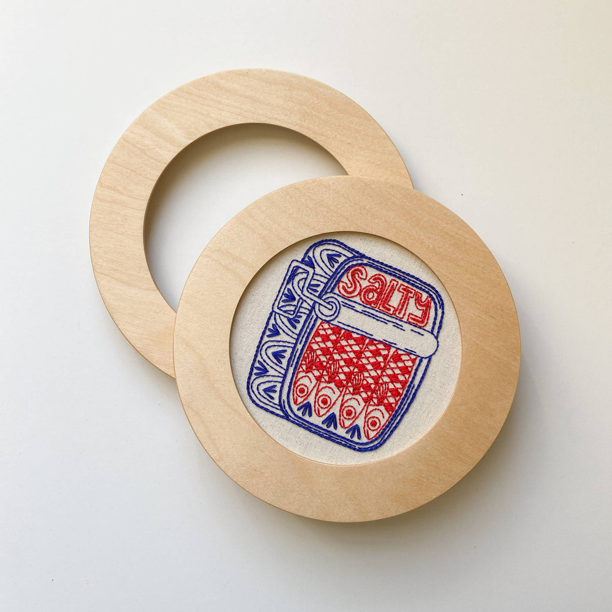 Modern Embroidery Hoop Frame for 6" Hoops: Natural / Circle