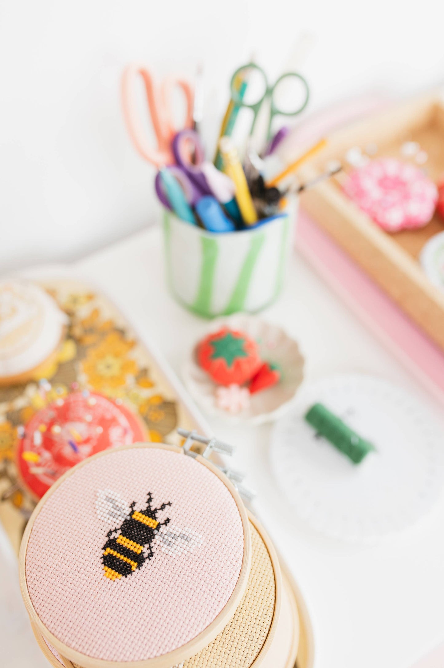 Cotton Clara Bumble Bee Cross Stitch Kit
