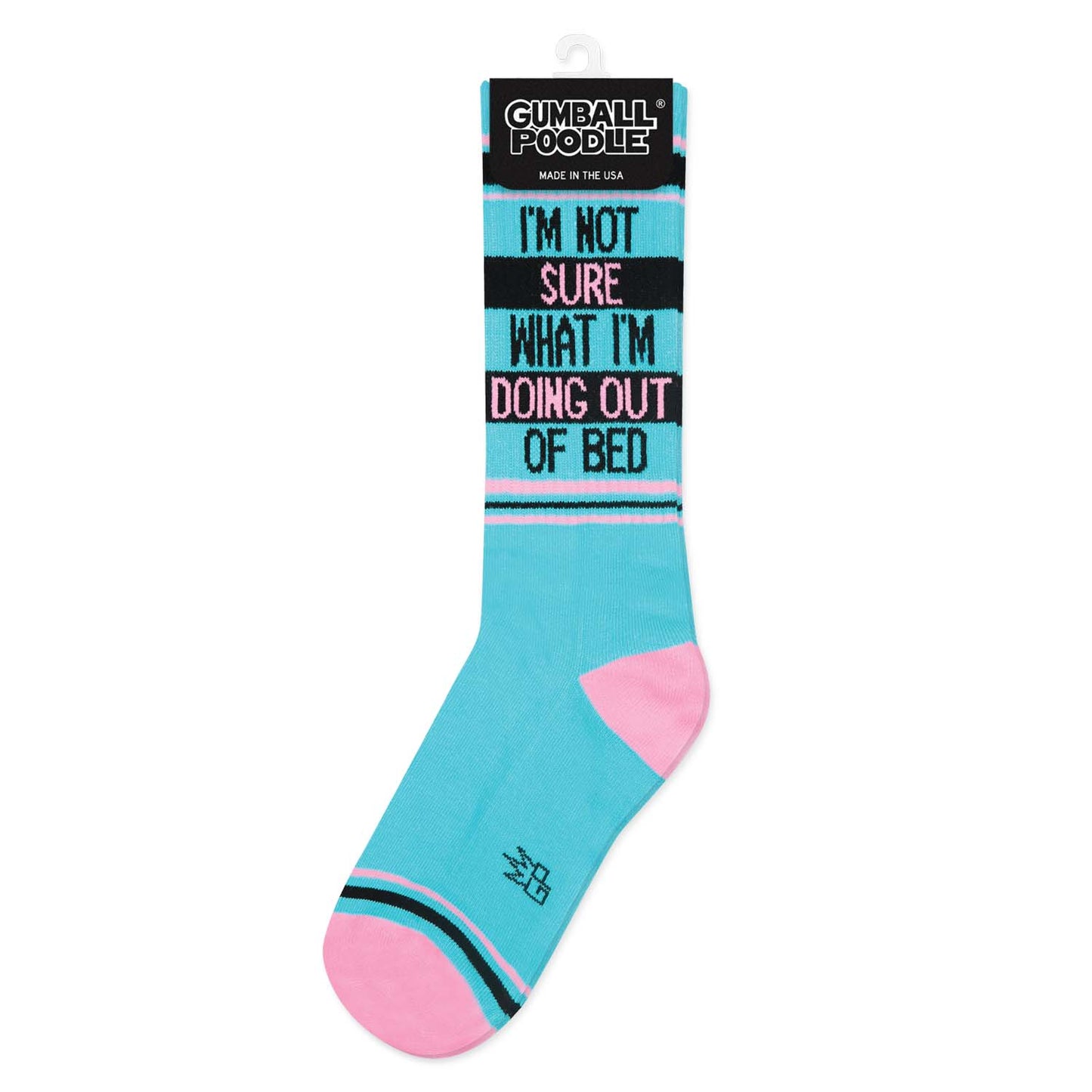Gumball Poodle - I'm Not Sure What I'm Doing Out of Bed Gym Crew Socks