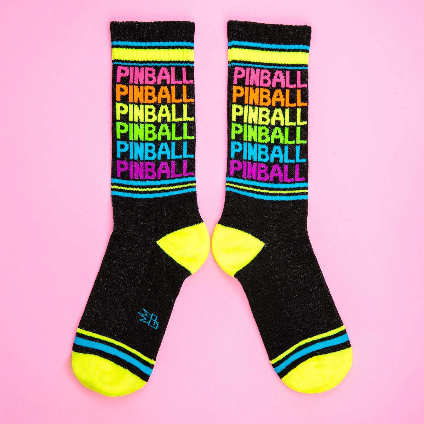 Gumball Poodle - Pinball - Neon Rainbow Gym Crew Socks