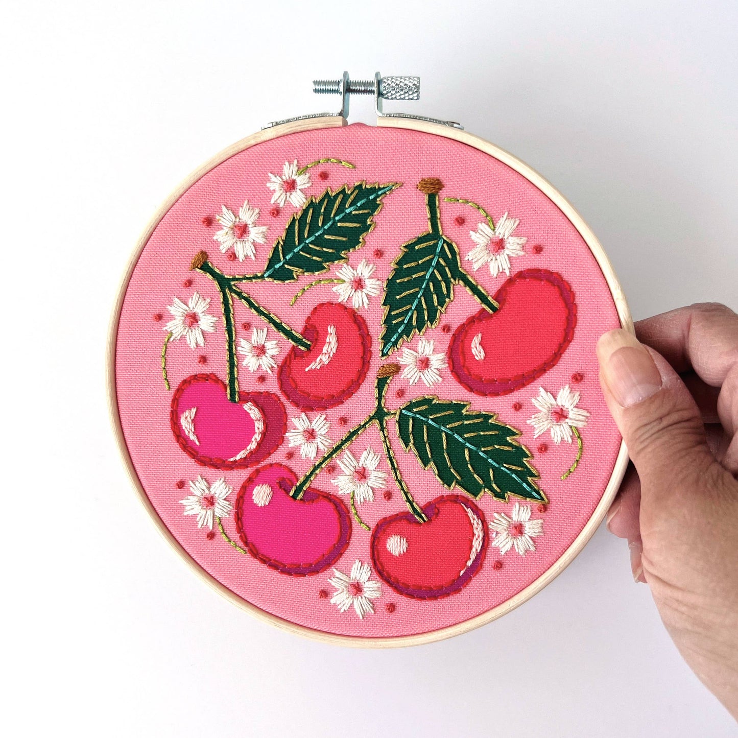 Rikrack Cherries Embroidery Kit
