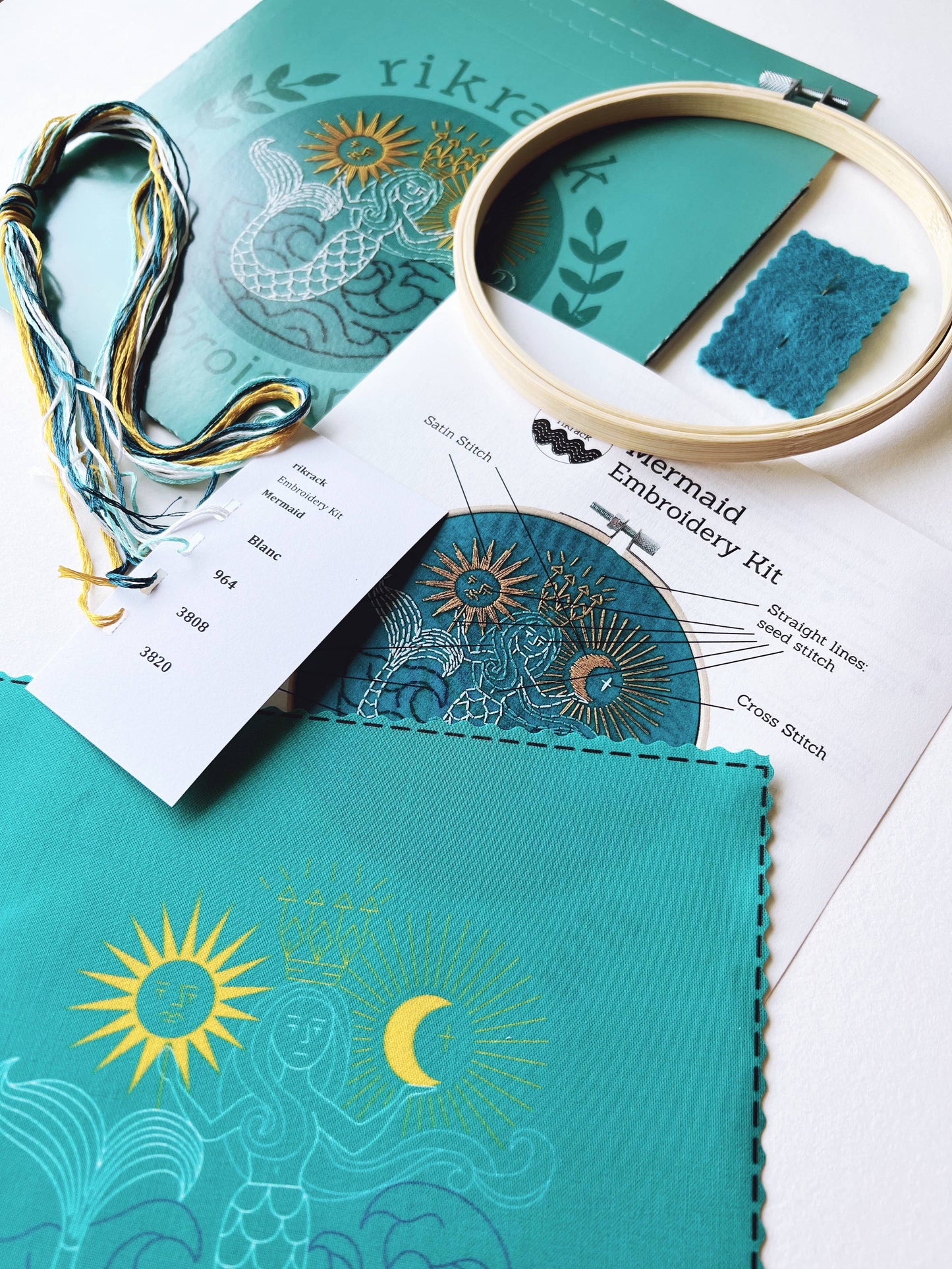 Rikrack Mermaid Embroidery Kit