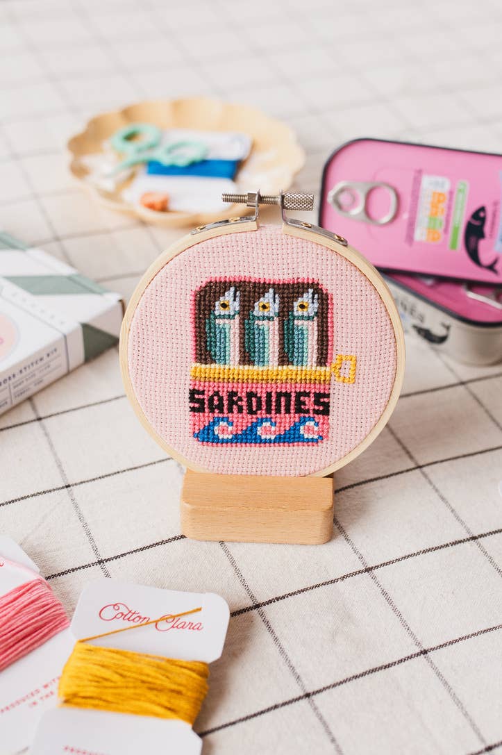 Cotton Clara Sardines Cross Stitch Kit